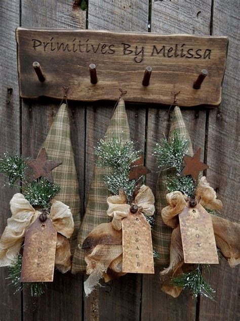 primitive christmas tree ideas|homemade rustic christmas tree decorations.